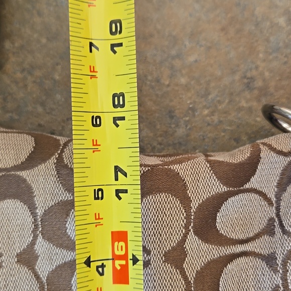 EUC Maggie Signature Brown Canvas & Leather Tote Shoulder Purse F17132 - Picture 8 of 10